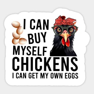 I can by myself,Chicken  I can get my own eggs Sticker